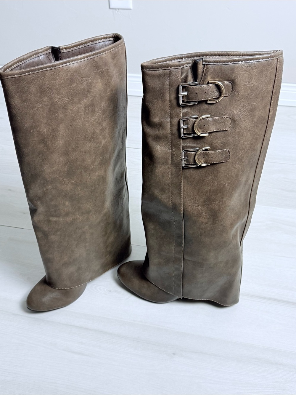 Ritz brown Over-the-Knee Buckle Boots New - Picture 6 of 6